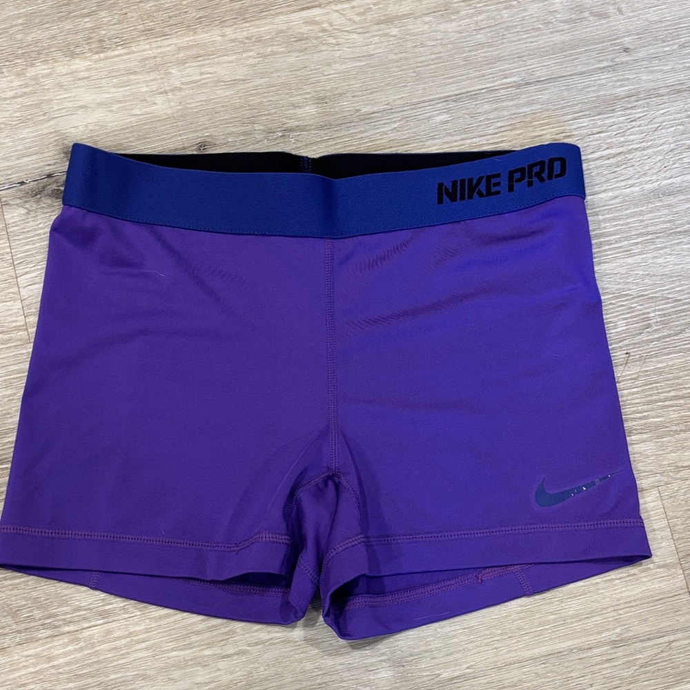Nike Pro Blue and Purple Compression Shorts